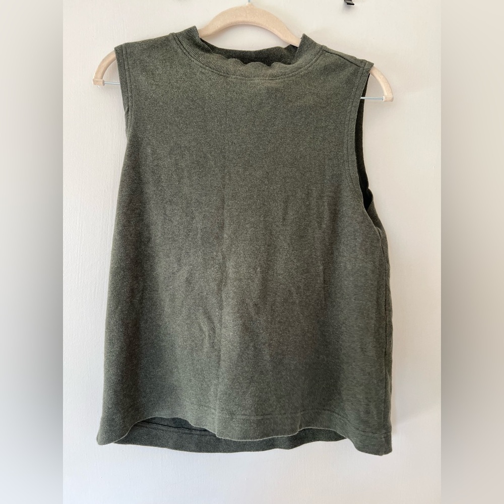 Pact Olive Green Sleeveless Tank Top